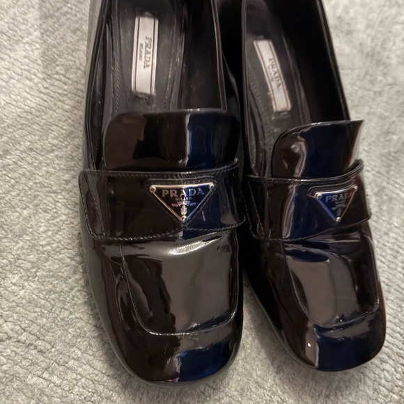 Prada Black Patent Leather Loafers 36 6 5.5 - Picture 2 of 7